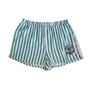 Green and Light Gray Striped Shorts Sz Xxl